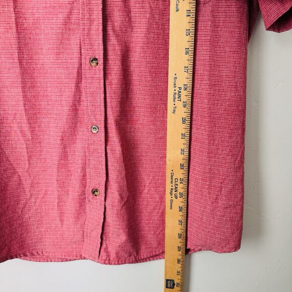 Avalanche Red Short Sleeve Button Up Polo Men’s Size L - Picture 4 of 6